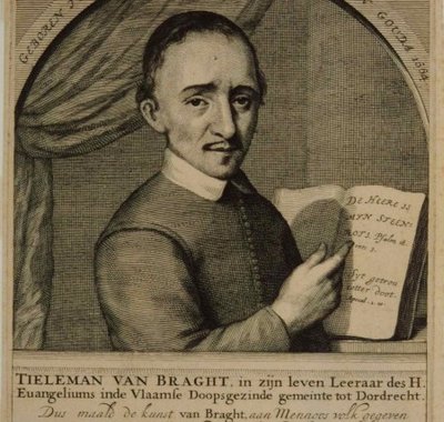 Gegraveerd portret van Tieleman Jansz van Bracht.