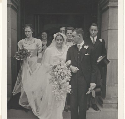 Foto van het huwelijk tussen Joan Jolles en Lucie Moes