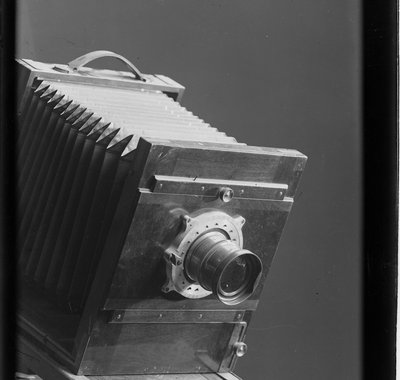 Close up van een oude camera.