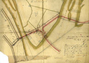 Fragment van bestektekening aanleg Ottersluis