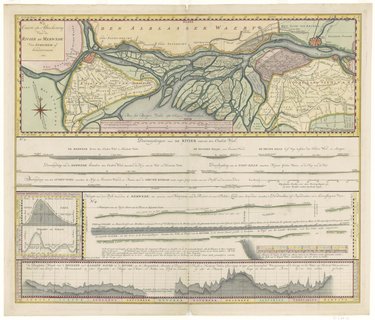 Caarte ofte Afteeckening van de rivier de Merwede van Gorichem af benedenwaarts