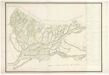 Kaart van een gedeelte van den in den Jaare 1421 geinnundeerde Waard van Zuidholland