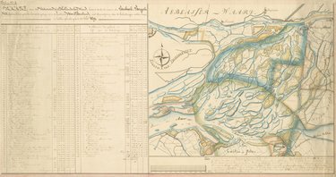 Leggerkaart van het Noord-Brabantse deel van de Biesbosch