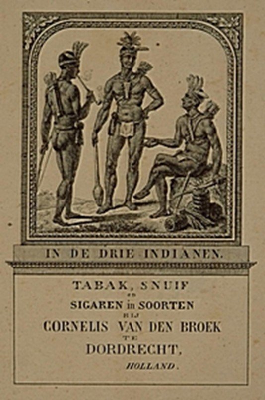 Reclameposter van de tabakswinkel ‘In de Drie Indianen' Reclameposter van de tabakswinkel ‘In de Drie Indianen'