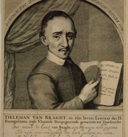 Gegraveerd portret van Tieleman Jansz van Bracht.