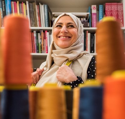 Sawsan - coördinator van het naaiatelier