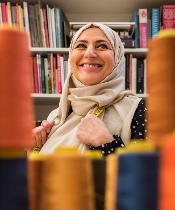 Sawsan - coördinator van het naaiatelier