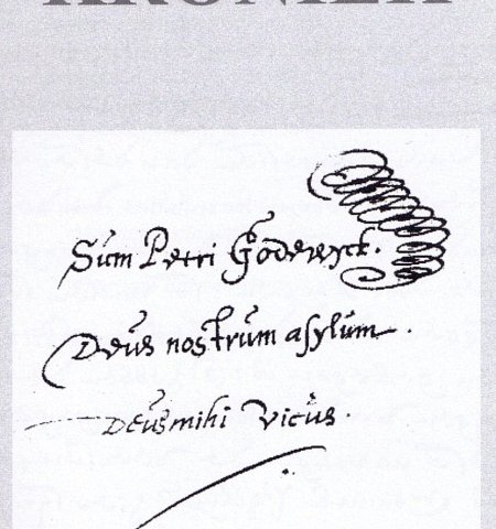 Zinspreuken in handschrift van Pieter van Godewijck.