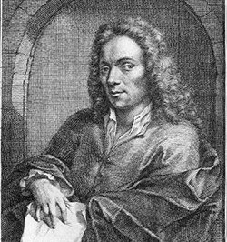 Portret van Arnold Houbraken, gravure van Dirk van Hoogstraten.