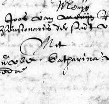 Ondertrouw in Leiden op 16 april 1595 Doctor Joos van (Menijen) met - jouffrouwe Catharina van van den Haege van Bredae.