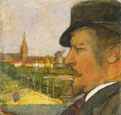Jan Toorop - Portret van Hidde Nijland met op de achtergrond Walcheren