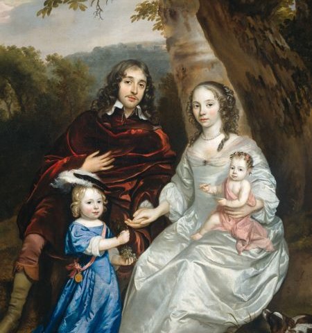Johannes Mijtens - Portret van Govert Barthoutsz van Slingelandt, heer van Dubbeldam, met zijn eerste vrouw Christina van Beveren en hun beide zoontjes. - 1657 Johannes Mijtens - Portret van Govert Barthoutsz van Slingelandt, heer van Dubbeldam, met zijn eerste vrouw Christina van Beveren en hun beide zoontjes. - 1657