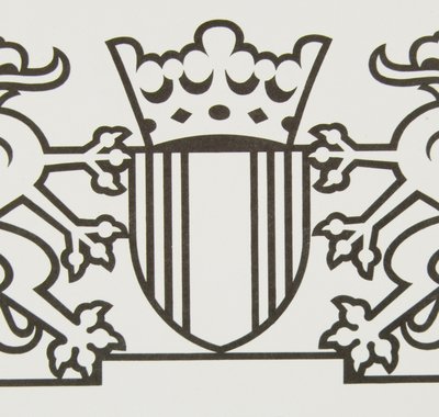 Het wapen van Dordrecht met twee griffioenen