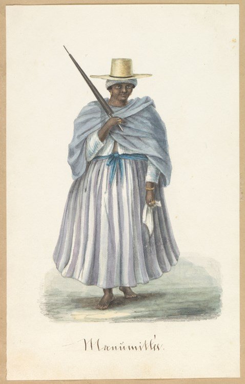 Een gemanumitteerde Surinaamse vrouw Een gemanumitteerde Surinaamse vrouw